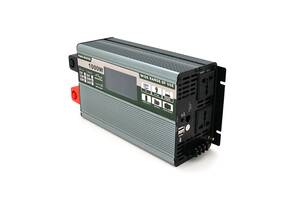 Инвертор напряжения Demuda DMDPSW-1000W, 12V/220V, 1000W с правильной синусоидой, 2 универсальные розетки, 2 USB, Rj...