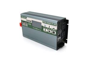 Инвертор напряжения Demuda DMDPSW-1500W, 12V/220V, 1500W с правильной синусоидой, 2 универсальные розетки, 2 USB, Rj...