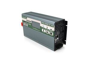 Инвертор напряжения Demuda DMDPSW-2000W, 12V/220V, 2000W с правильной синусоидой, 2 универсальные розетки, 2 USB, Rj...