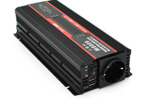 Инвертор напряжения KY-M6000, 850W, 12/220V, Line-Interactive, LCD, 1 Shuko, 2 USB выход, прикуриватель, Box, Q20