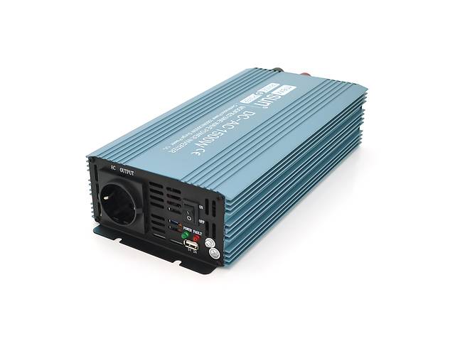 Инвертор напряжения Mexxsun MXS-1500, 24V/220V, 1500W с модифицированной синусоидой, 2 Shuko, клемные провода, Q4