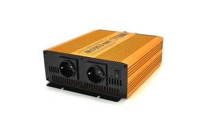 Инвертор напряжения Mexxsun MXSPSW-1000, 12V/220V, 1000W с правильной синусоидой, 2 Shuko, клемные провода, Q4