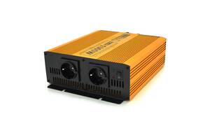 Инвертор напряжения Mexxsun MXSPSW-1000, 24V/220V, 1000W с правильной синусоидой, 2 Shuko, клемные провода, Q4