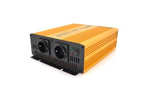 Инвертор напряжения Mexxsun MXSPSW-1500, 12V/220V, 1500W с правильной синусоидой, 2 Shuko, клемные провода, Q4