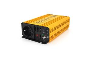 Инвертор напряжения Mexxsun MXSPSW-300, 12V/220V, 300W с правильной синусоидой, 1 Shuko, клемные провода, Q8