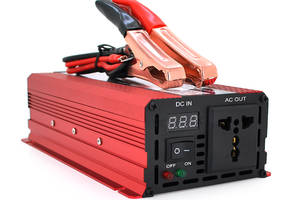 Инвертор напряжения ST1600CP (DC:800W), 12/220V с аппроксимированной синусоидой, 1 универсальная розетка, крокодилы, BOX