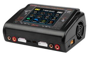 Зарядное устройство HTRC T400 Pro Duo AC200/DC400Вт, тип АКБ LiPo, LiHv, Li-ion, NiMh, LiFe, Pb, 3.2' Touch screen, 1...