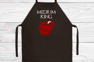 Фартук кухонный с принтом Арбуз Medium king Медиум король 68 см Черный