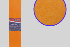Гофрований папір ' Світло-помаранчевий ' 50*200 см 55%, 20г/м2 жниварка креп гофра Krepina креповий папір