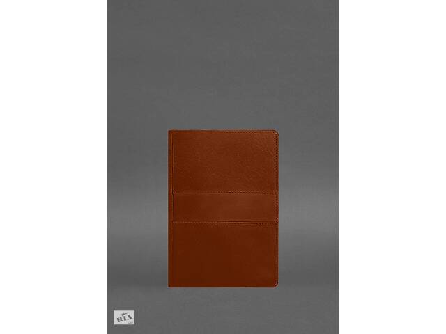 Кожаный блокнот А5 (софт-бук) 9.3 светло-коричневый Краст BlankNote