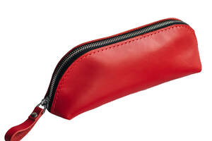 Кожаный пенал для ручек на молнии Skin and Skin 21х8х5 см Красный (LA45R)