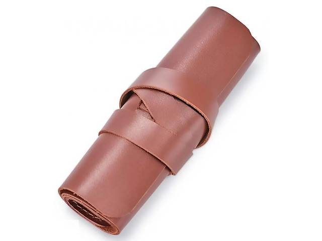 Кожаный сверток для проводов Skin and Skin M 16,8x9 см Коньячный (LC03CG-M)