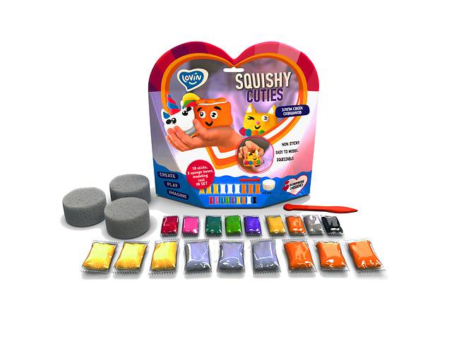 Набір для ліплення з повітряним пластиліном Squishy Cuties ТМ Lovin 70131