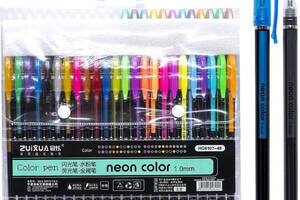 Набір гелевих ручок 'Neon color' HG6107-48, 48 кольорів