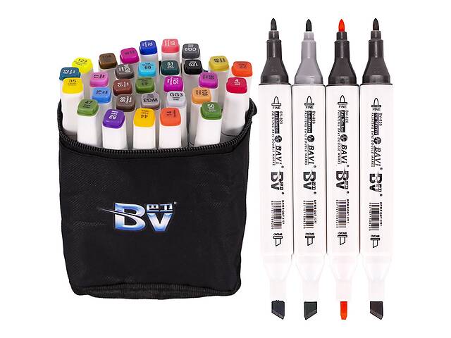 Набір скетч-маркерів 30 кольорів BV800-30 у сумці