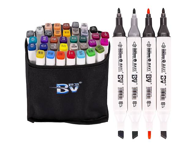 Набор скетч-маркеров 36 цветов BV800-36 в сумке.