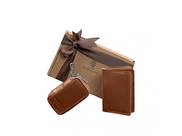 Набор кожаных аксессуаров BlankNote AUTO 2.0 Светло-коричневый - Фото 1