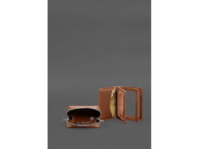 Набор кожаных аксессуаров BlankNote AUTO 2.0 Светло-коричневый - Фото 5