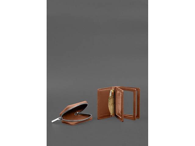 Набор кожаных аксессуаров BlankNote AUTO 2.0 Светло-коричневый - Фото 6