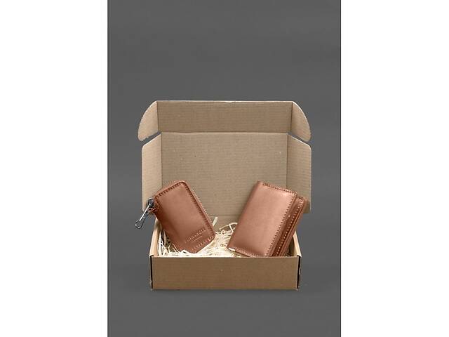 Набор кожаных аксессуаров BlankNote AUTO 2.0 Светло-коричневый - Фото 8