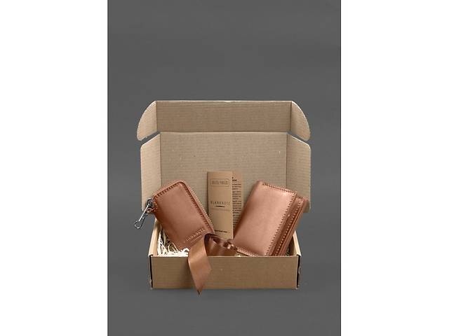 Набор кожаных аксессуаров BlankNote AUTO 2.0 Светло-коричневый - Фото 9
