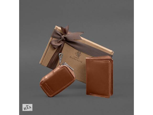 Набор кожаных аксессуаров BlankNote AUTO 2.0 Светло-коричневый - Фото 10