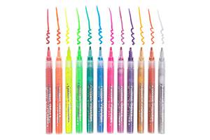 Набор маркеров STA с флуоресцентной перламутровой краской ( 12 цветов)