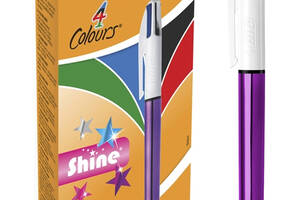 Набор шариковых ручек BIC 4 Colours Shine Purple 1 мм 12 шт (3086123502901)