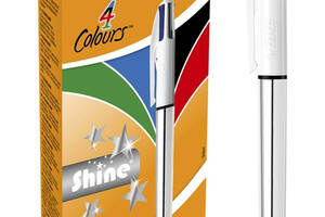 Набор шариковых ручек BIC 4 Colours Shine Silver 1 мм 12 шт (3086123343979)