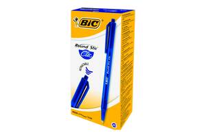 Набор шариковых ручек BIC Round Stic Clic Синий 0.4 мм 20 шт (3086123379640)