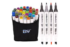 Набір скетч-маркерів 40 кольорів BV800-40 у сумці