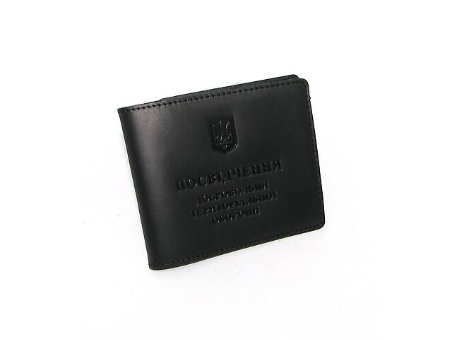 Обкладинка на посвідчення ТрО DNK Leather TRO H col.J Чорний