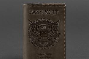 Обложка для паспорта BlankNote с американским гербом Коричневый (BN-OP-USA-o)