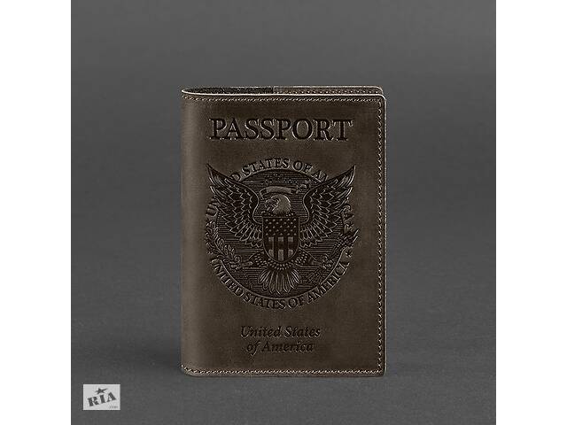 Обложка для паспорта BlankNote с американским гербом Коричневый (BN-OP-USA-o)