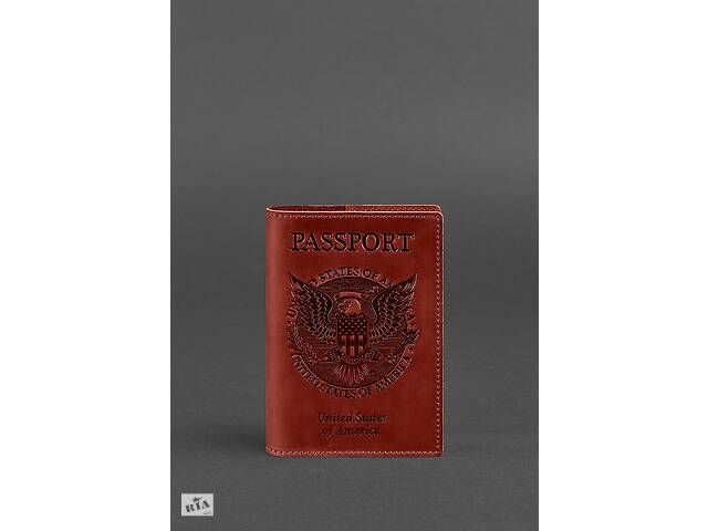 Обложка для паспорта BlankNote с американским гербом Коричневый (BN-OP-USA-coral)