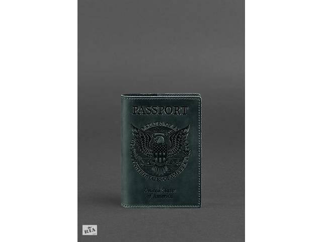 Обложка для паспорта BlankNote с американским гербом Зеленый (BN-OP-USA-iz)