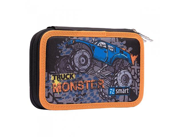 Пенал школьный двойной твердый Smart Monster Truck Черный (532578)