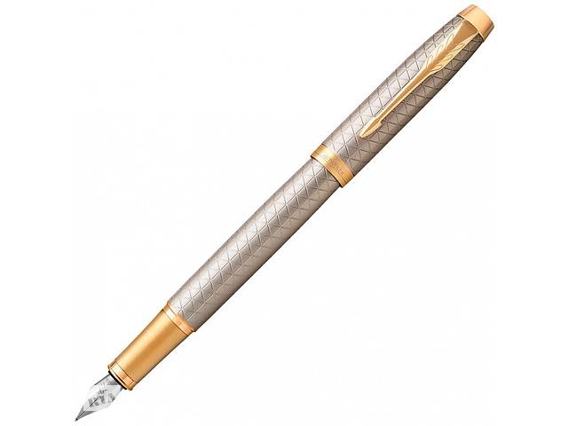 Перьевая ручка Parker IM 17 Premium Warm Silver GT FP F 24 111, серый