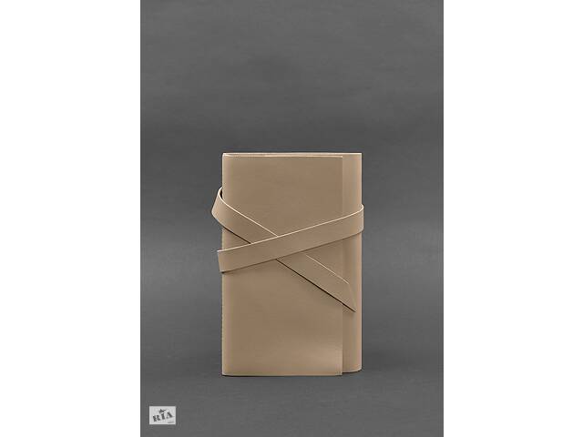 Женский кожаный блокнот (Софт-бук) 1.0 Светло-бежевый BlankNote