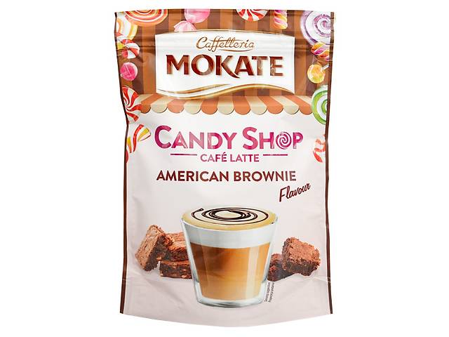 Капучино Mokate Caffetteria Candy Shop Cafe Latte American Brownie, 110г.