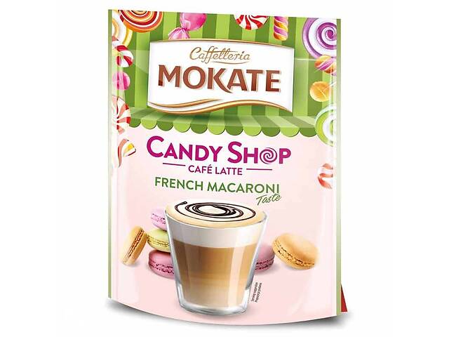 Капучино Mokate Caffetteria Candy Shop Cafe Latte French Macaroni, 110г.