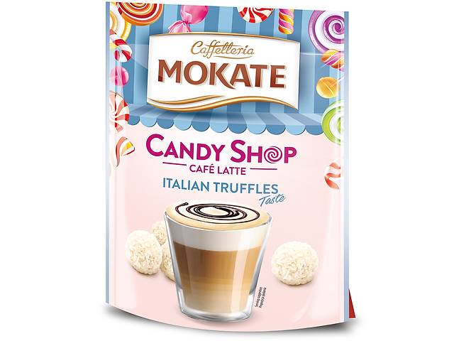 Капучино Mokate Caffetteria Candy Shop Cafe Latte Italian Truffle, 110г.