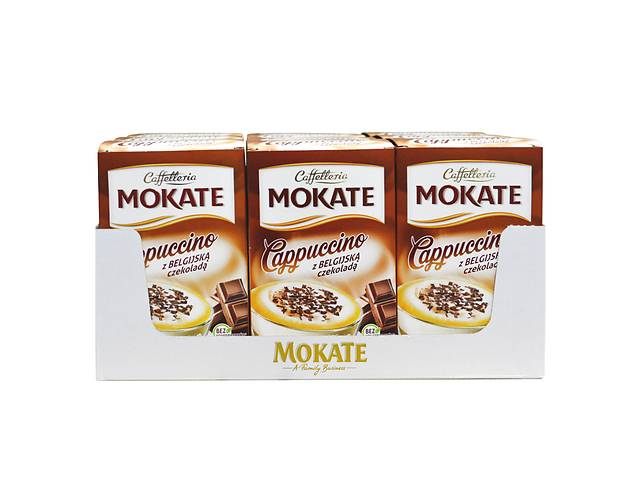 Капучино Mokate Сaffetteria Cappuccino Belgian Chocolate, 15г*10шт, 9 уп.