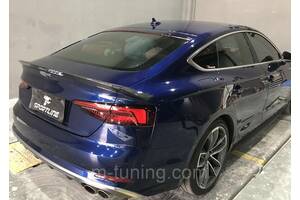 Карбоновый спойлер Audi A5 F5 B9 (2016+) тюнинг сабля Ауди А5 б9 карбон