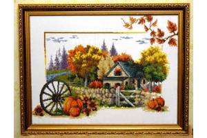 Картина вышита бисером 'Осень'