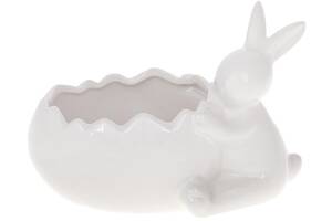 Кашпо 19х12х13см White Кролик у яйца DP118479 BonaDi