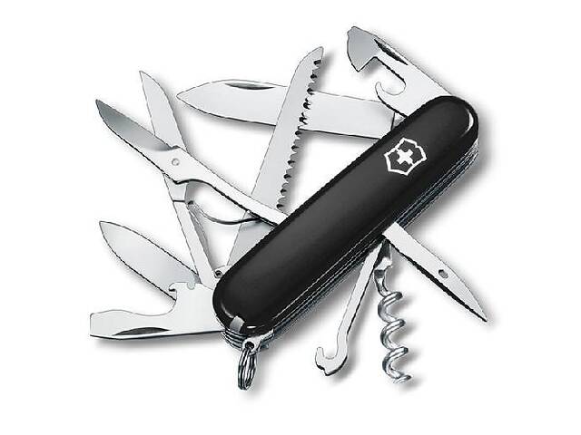 1.3713.3 Ніж Victorinox Swiss Army Huntsman чорний