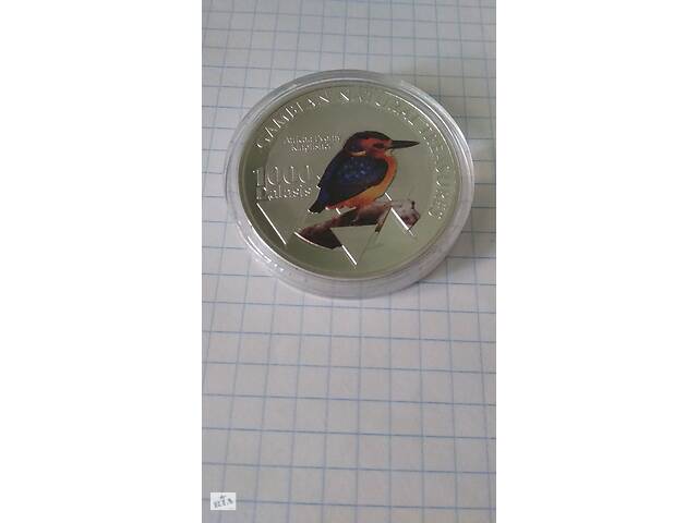 1000 даласи. Африканский пигмейский зимородок. Гамбия. 2015