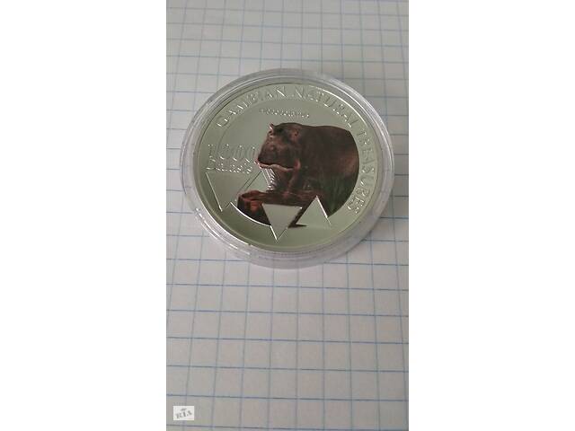 1000 даласи. Гипопотам. Гамбия. 2015