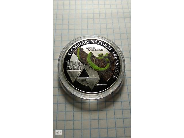 1000 даласи. Зеленая мамба. Гамбия. 2015.